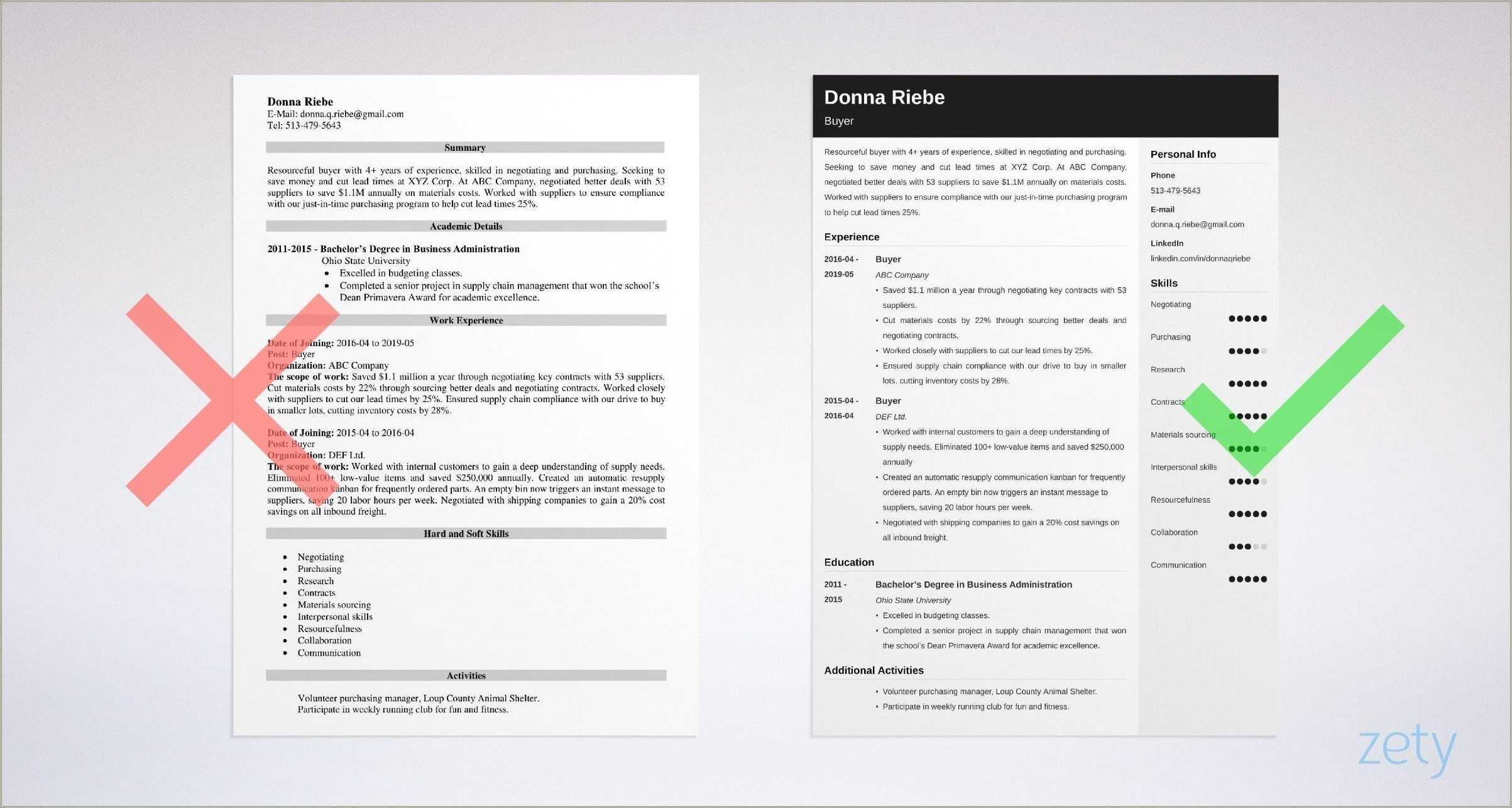 Ohio University Resume Template