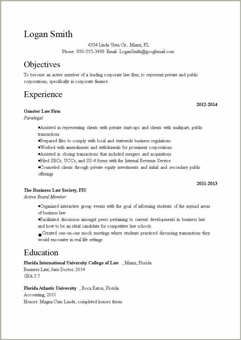 Example Resume With Summa Cum Laude - Resume Example Gallery