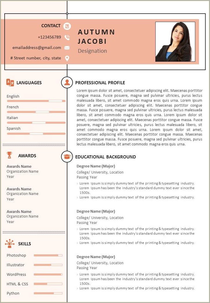 Resume For New Job Search