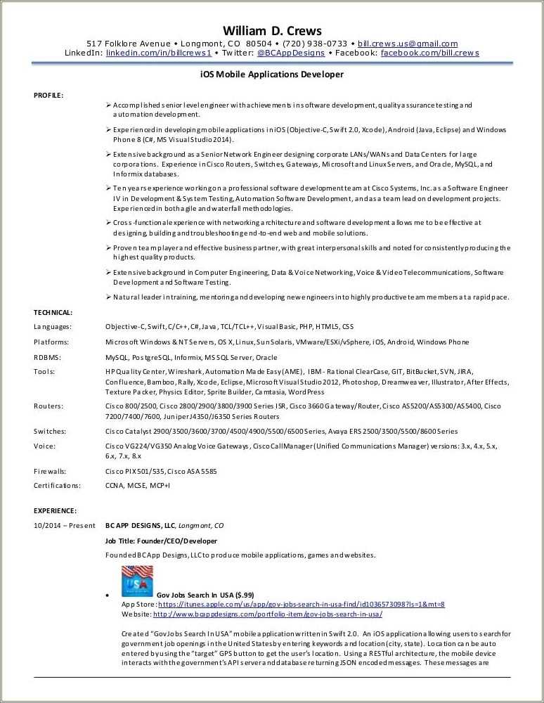 Resume For Us Government Job