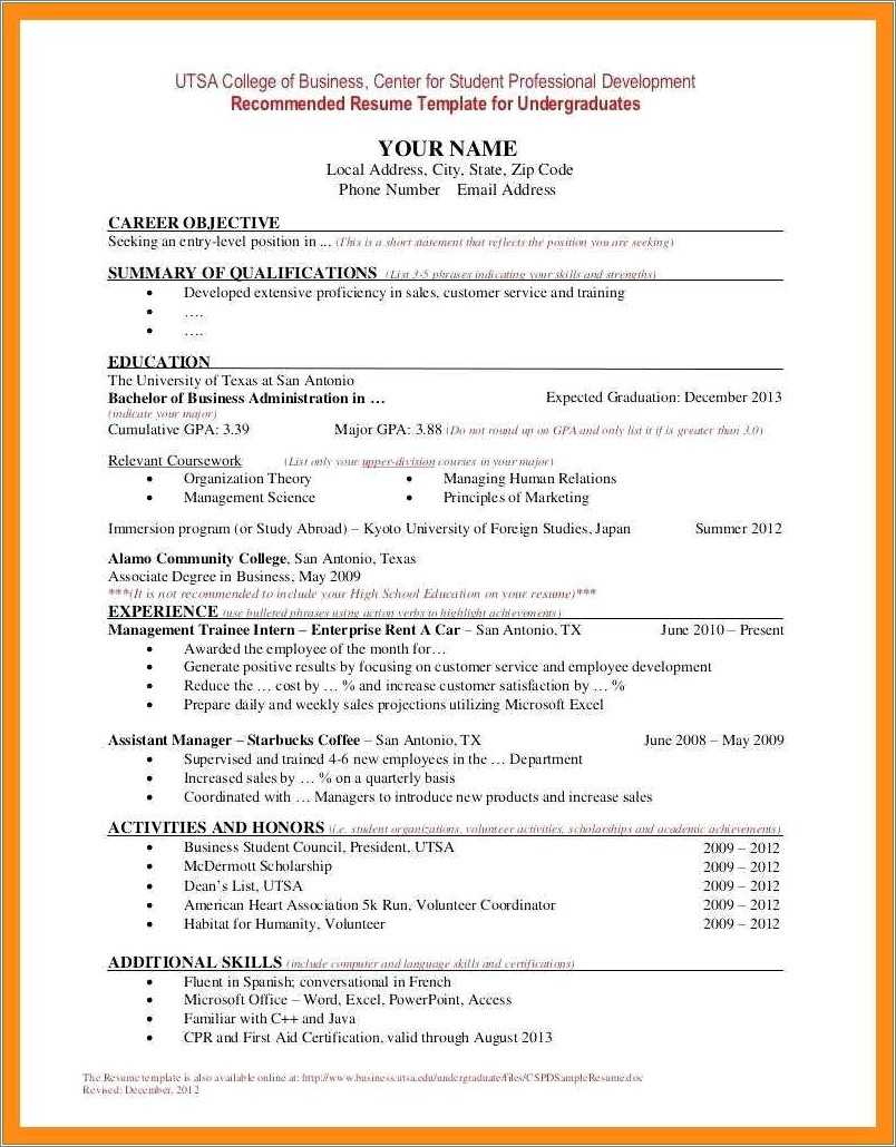 Resume Job Objective Examples & 39