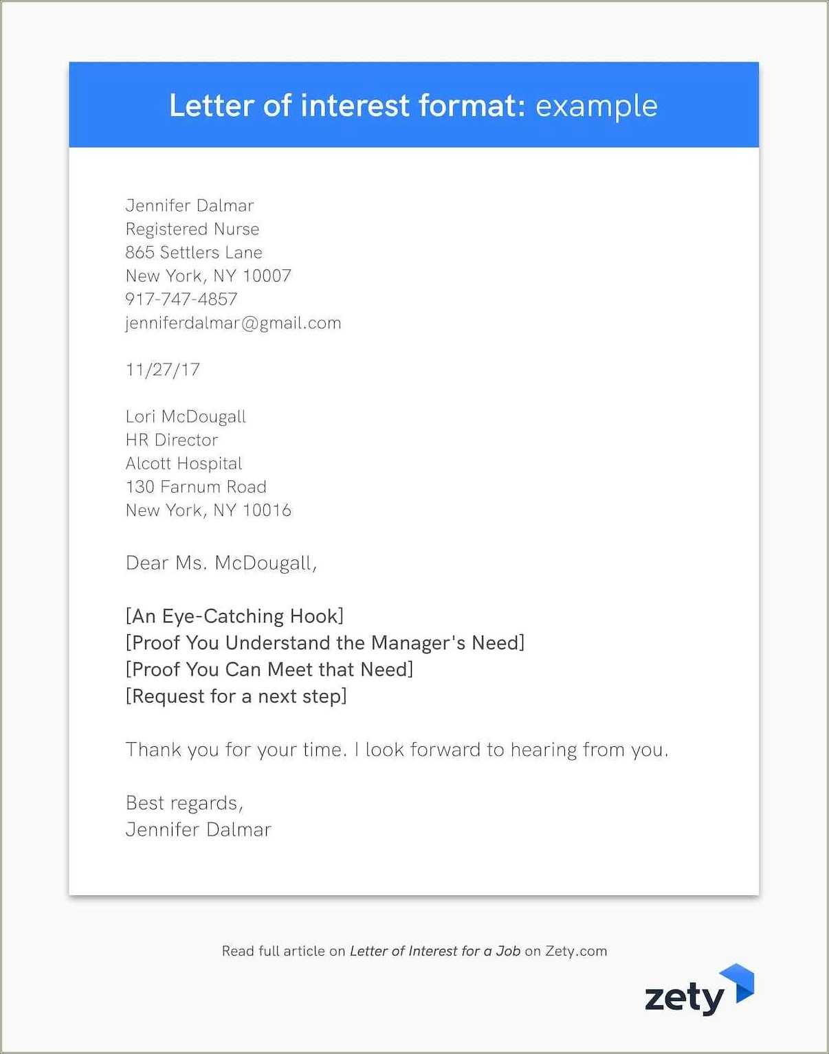 Resume Letter Of Interest Example - Resume Example Gallery