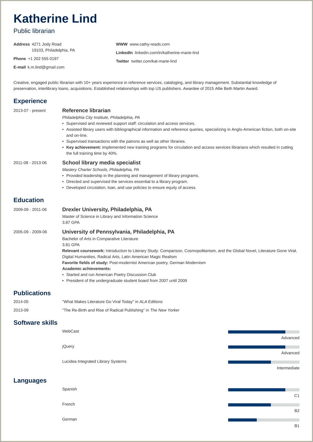 Resume Objective Examples Library Page