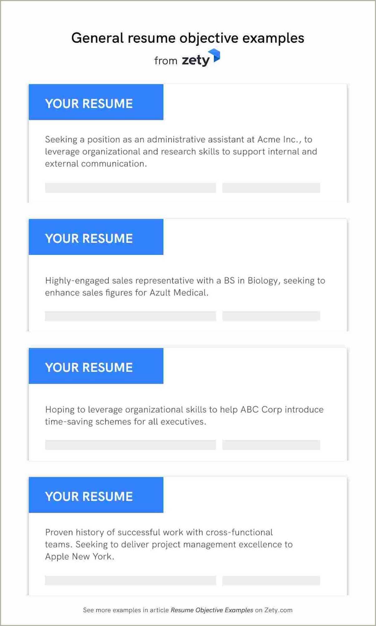 Resume Objective For New Applicant