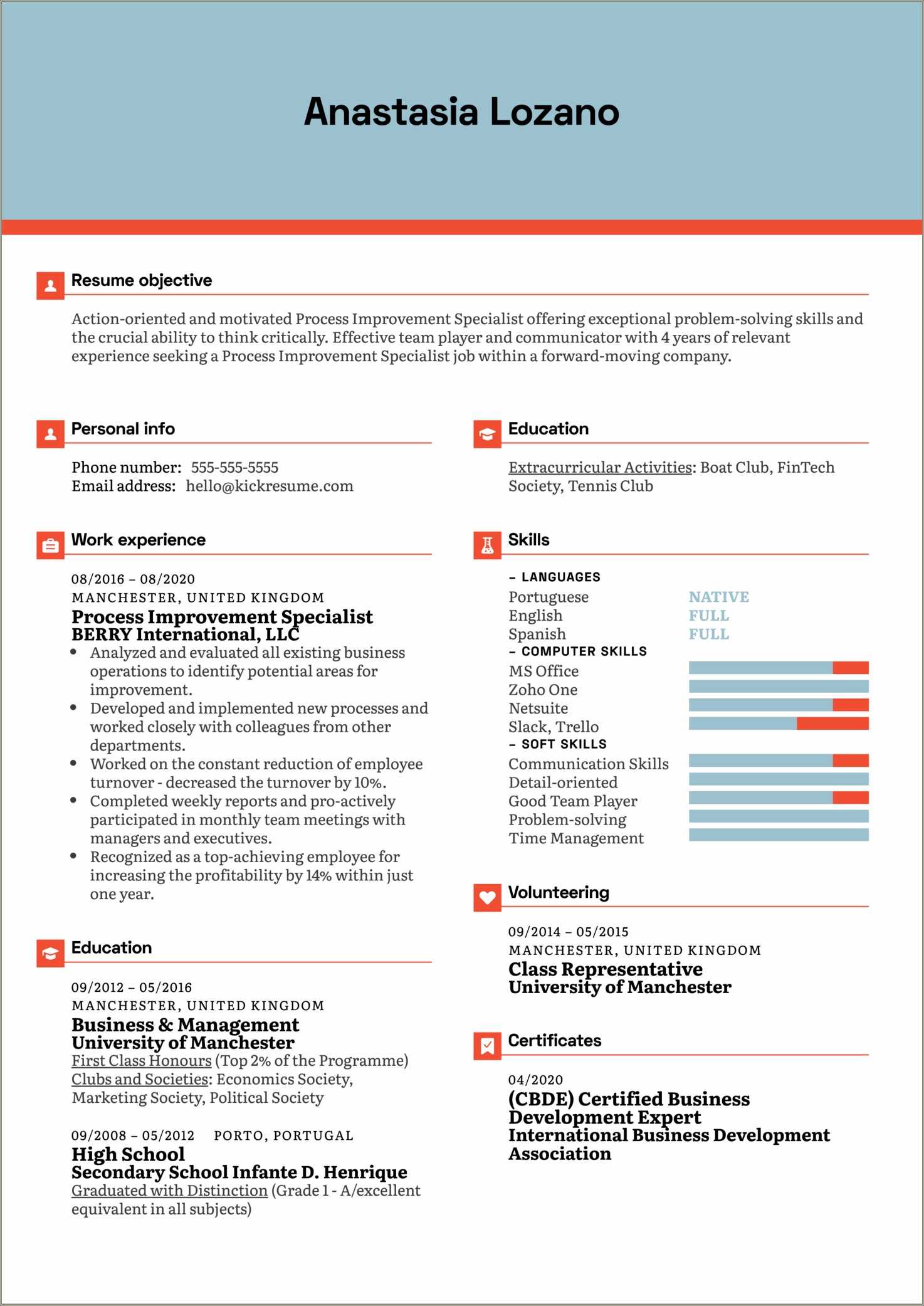 Resume Samples For Moving Company