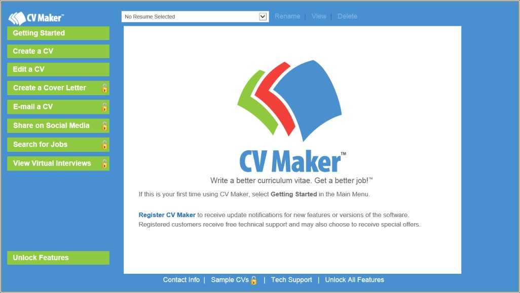 Resume Software For Mac Free