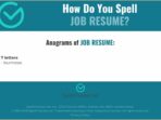 Resume Spelling For Job Description