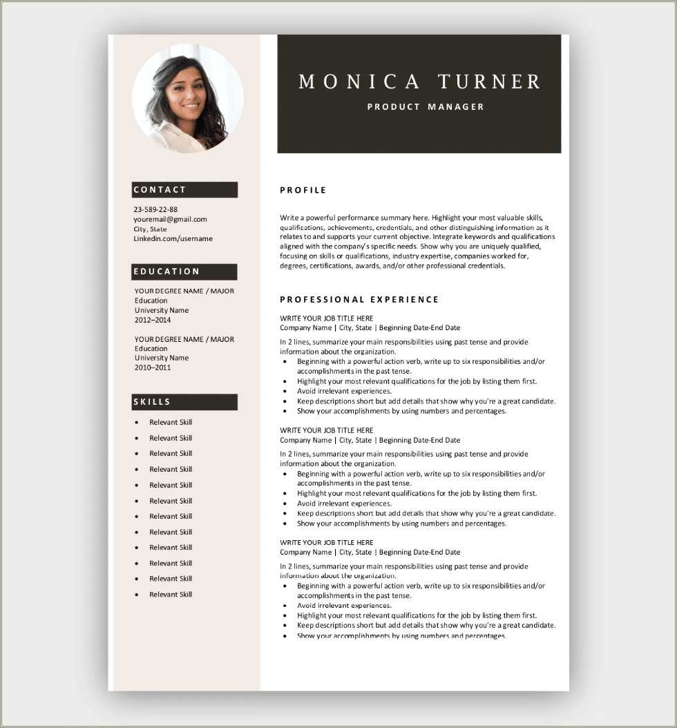 Best Free Word Doc Resume Templates Resume Example Gallery