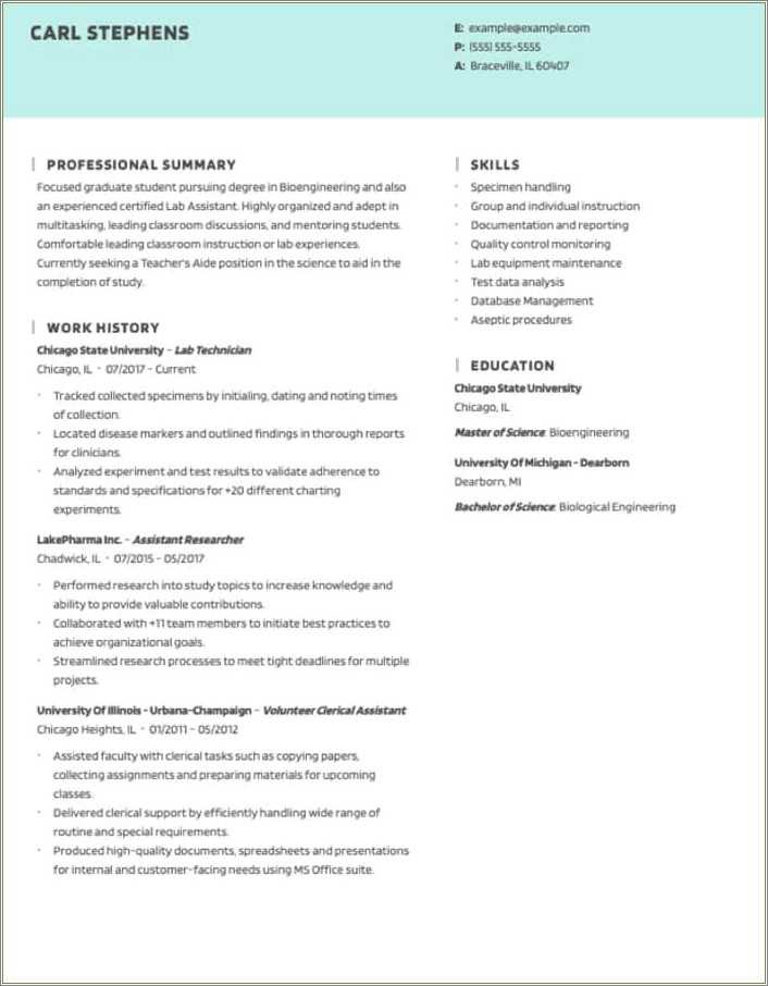 Resumes Example For Organization Skills - Resume Example Gallery