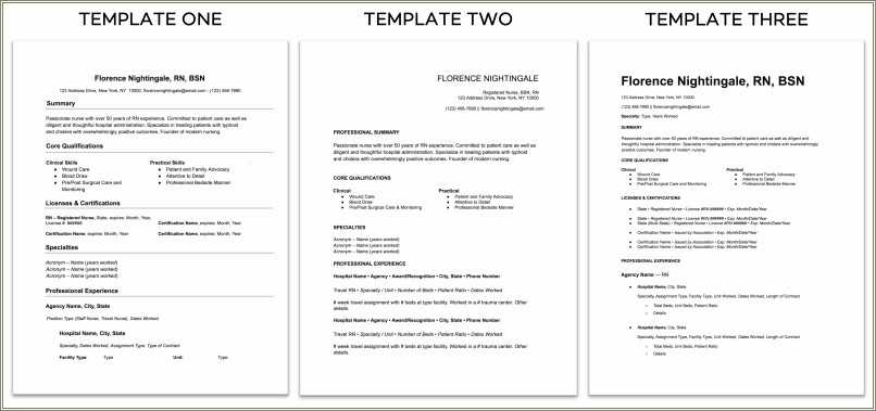 Rn Resume Template Free Downloads