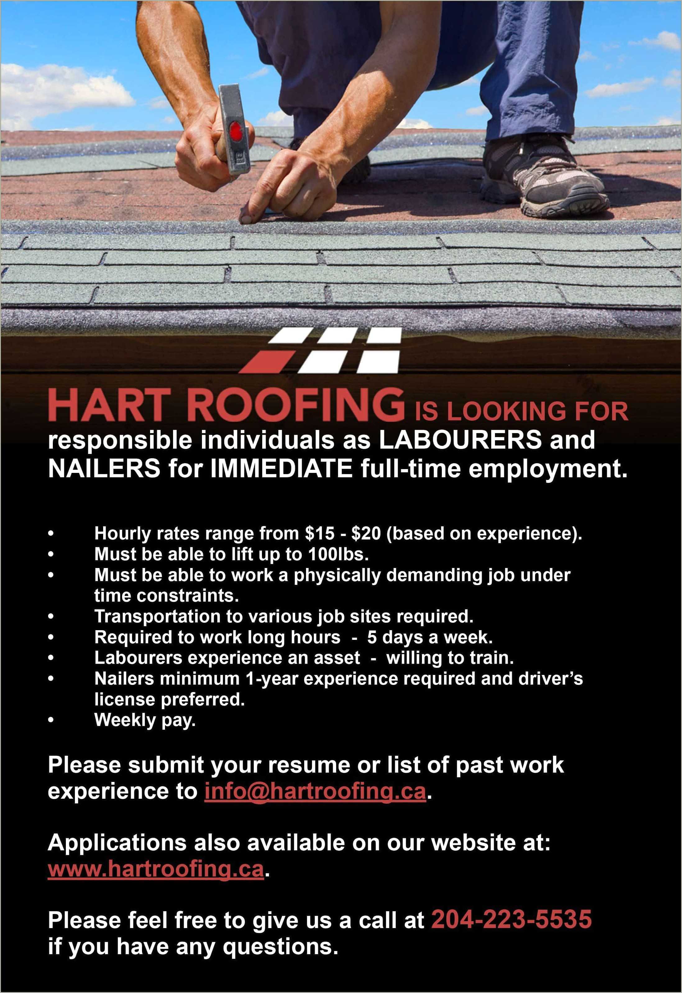 Sales Manager Roofing Description For Resume Resume Example Gallery