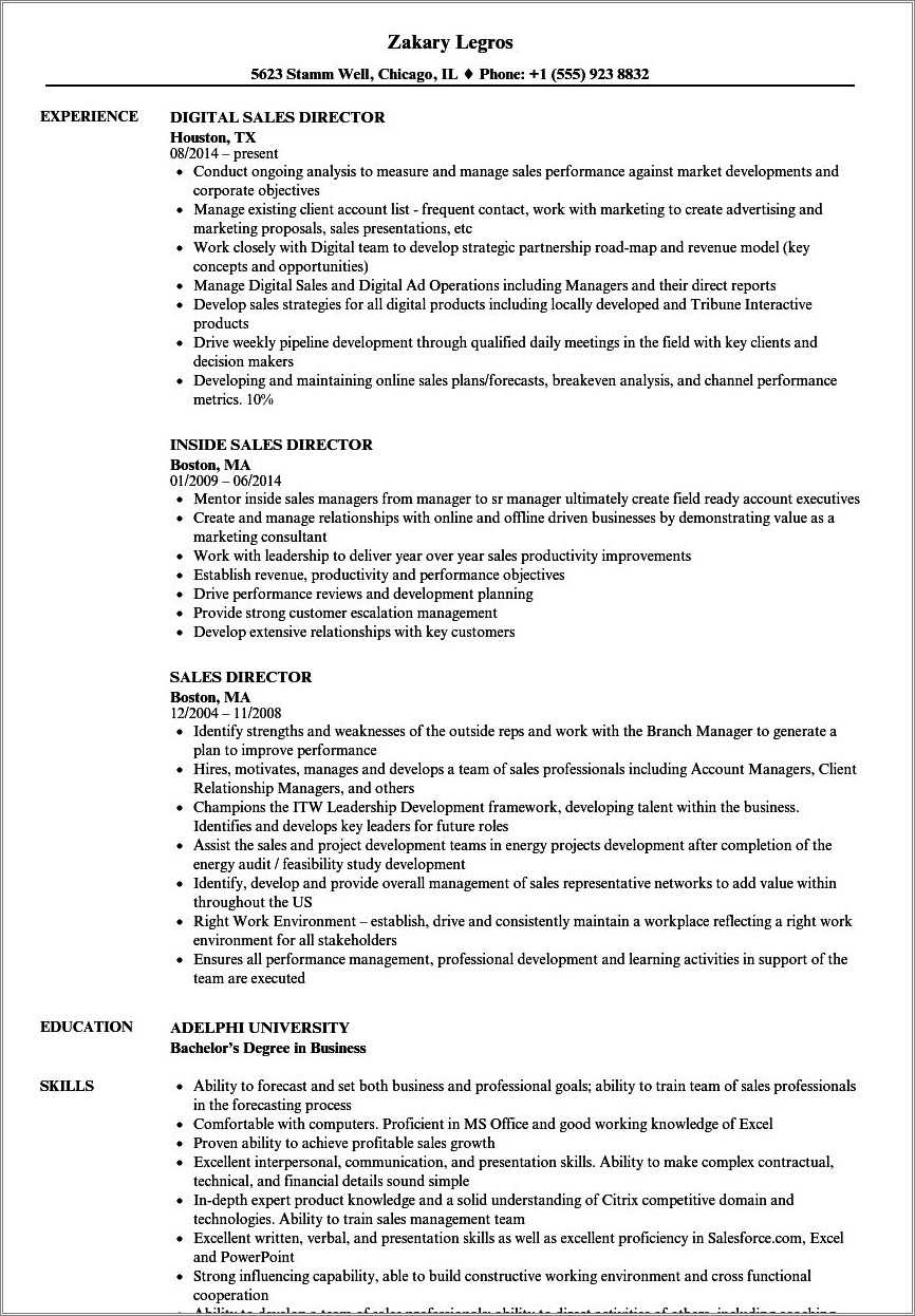 Objective Examples For Sales Resume Resume Example Gallery