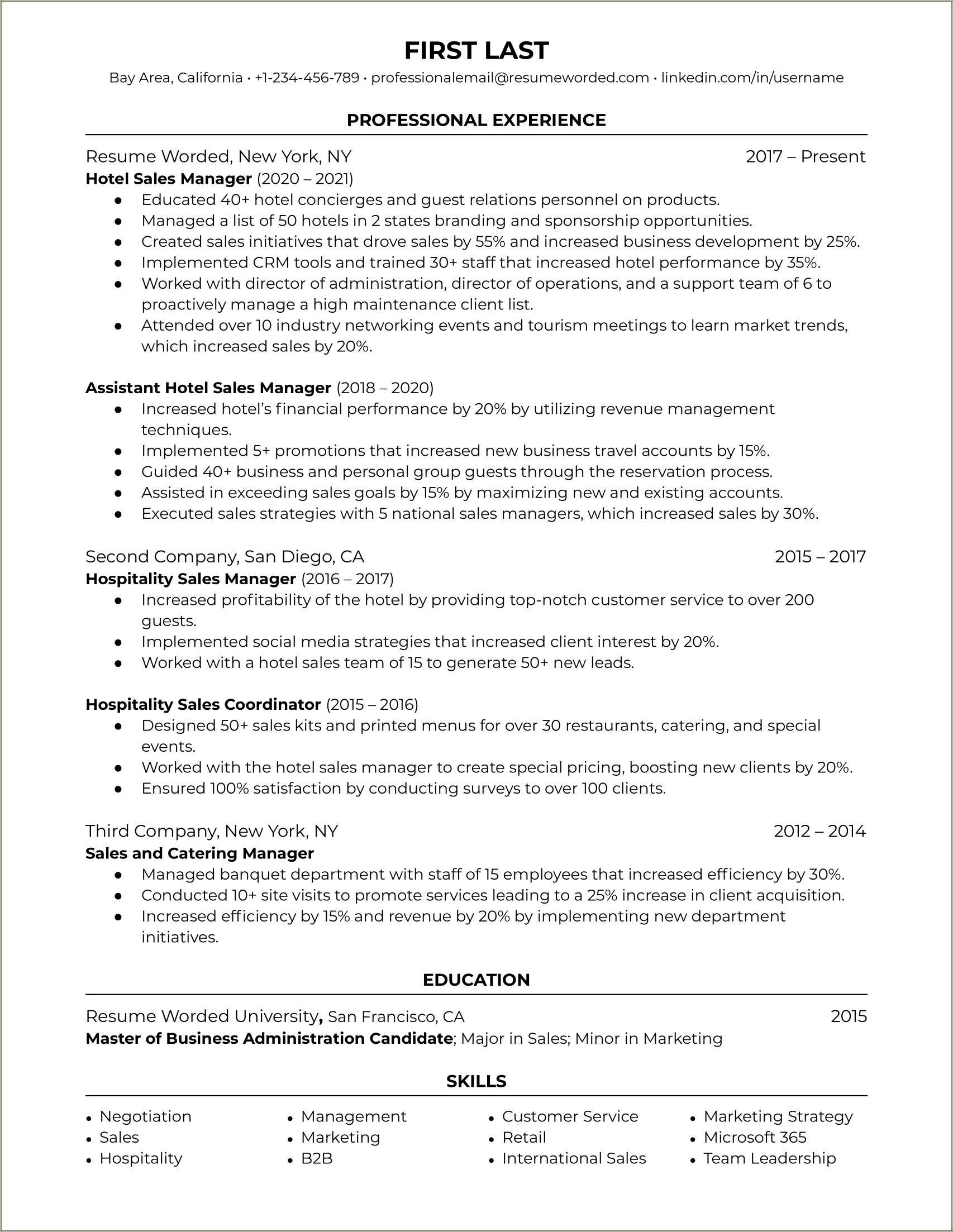 Sales Team Lead Resume Sample