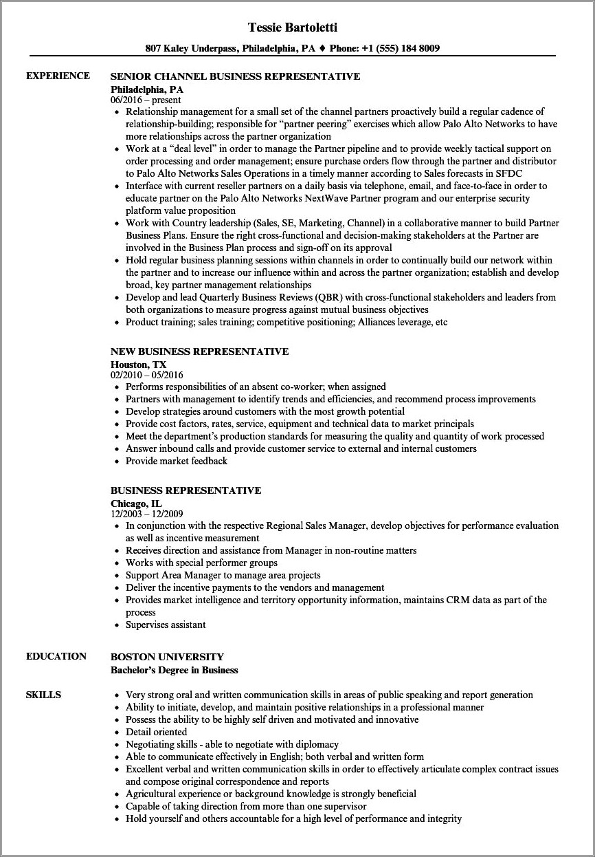 Sample Claims Representative Resume Objectives