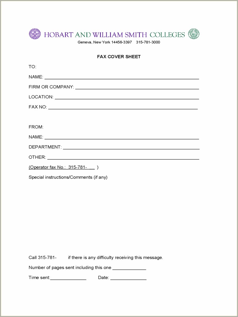Sample Fax Cover Letter Resume