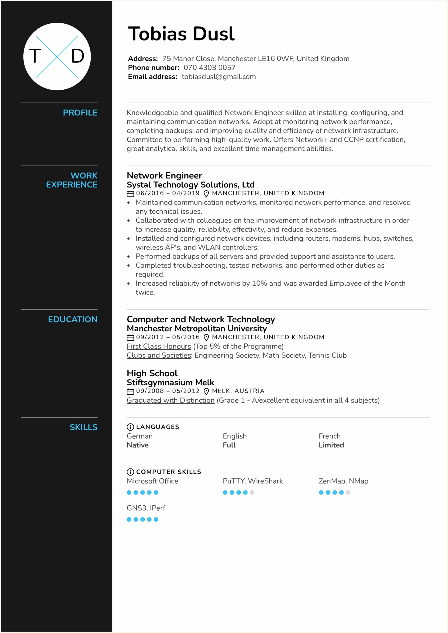 Sample Network Engineer Resume.doc