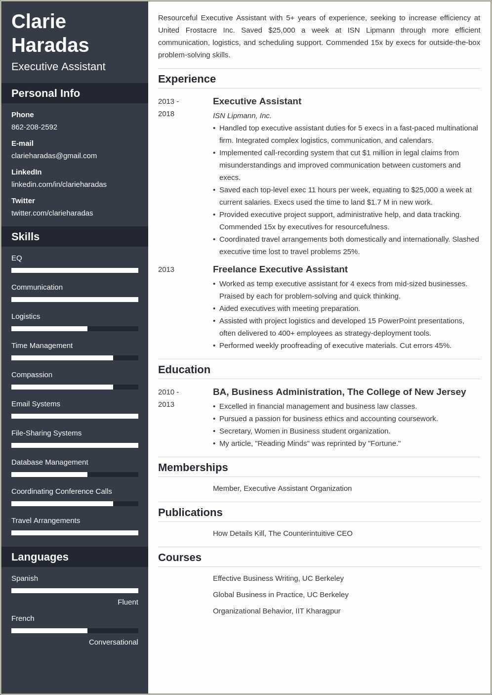 Example of updated resume 2018 resume example gallery