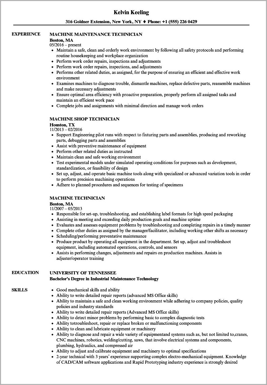 Paint Shop Maintenance Resume Sample Resume Example Gallery