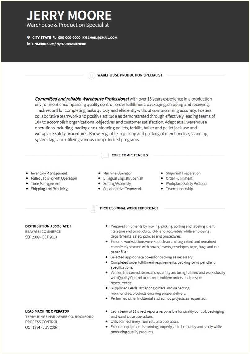 How To List Warehouse Skills On A Resume