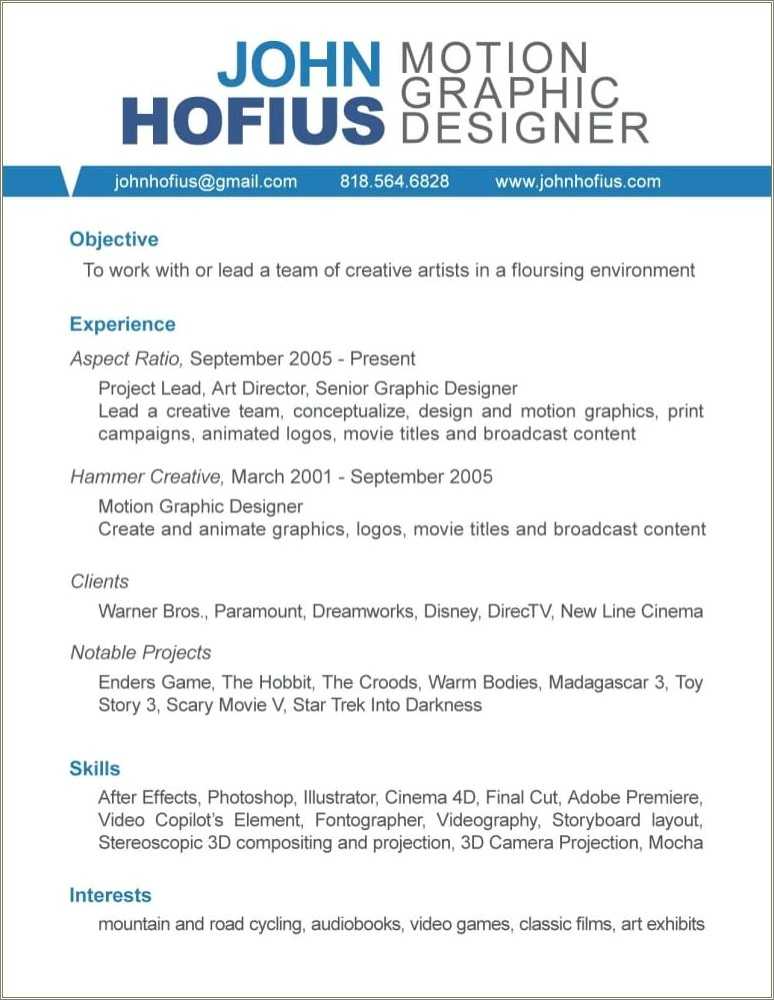 Objective For Resume Graphic Designer Resume Example Gallery