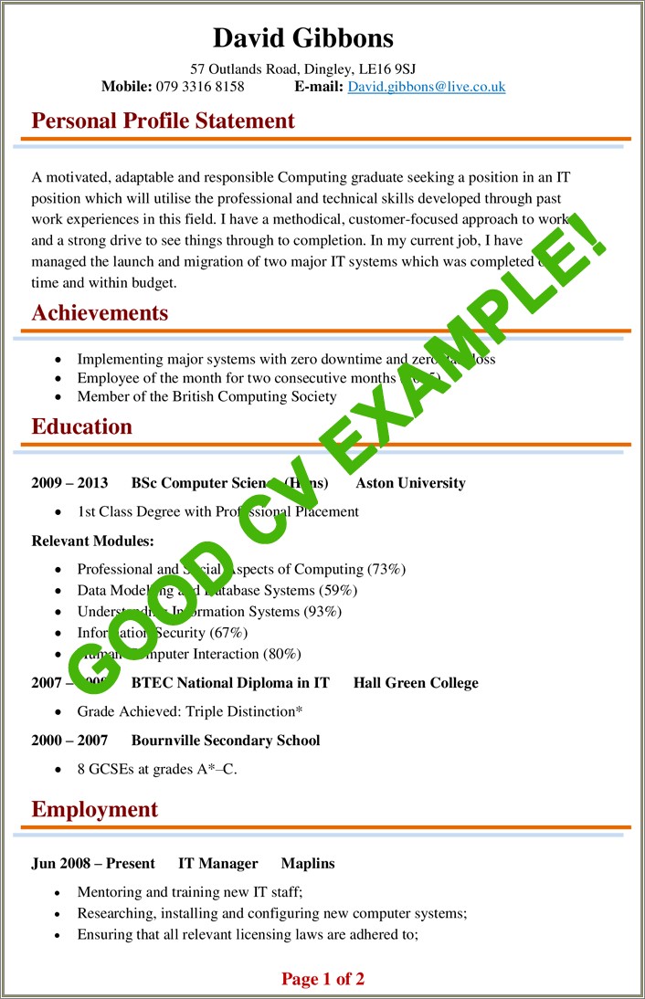 Show me some resume samples resume example gallery