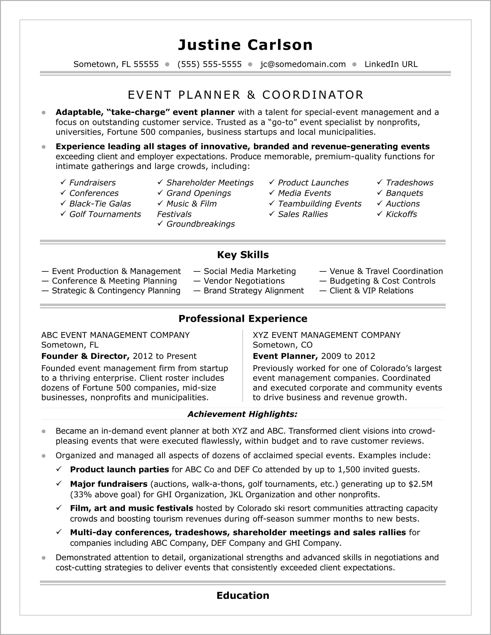 Social Media Management On Resume