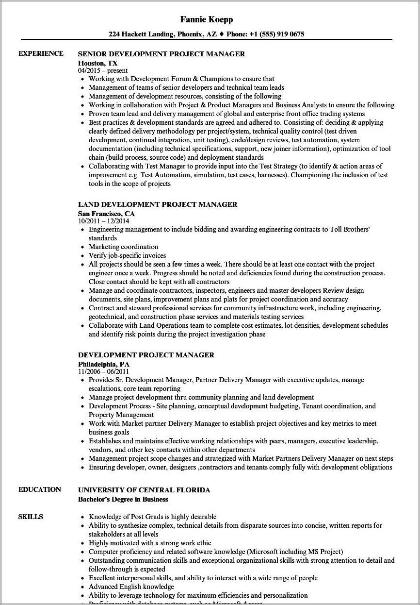 Software Deployment Project Manager Resume