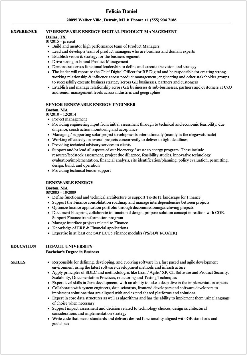 project manager resume sample india