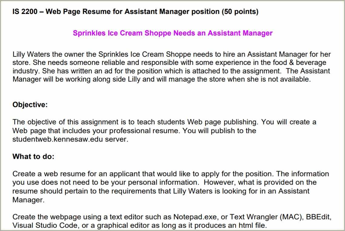 Resume Examples For First Job Ice Cream Resume Example Gallery