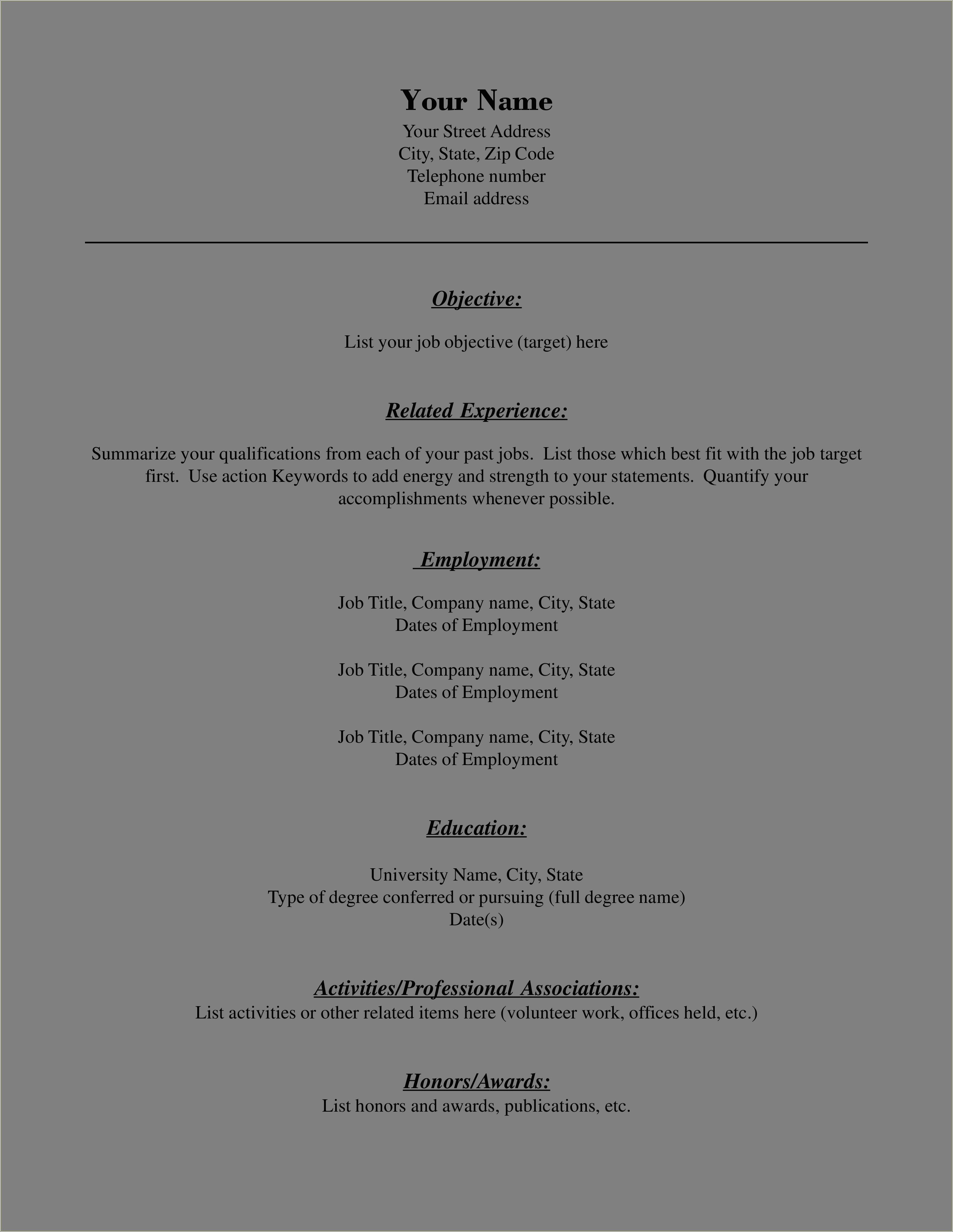 Target Job Title On Resume Resume - Target Job Title On Resume 