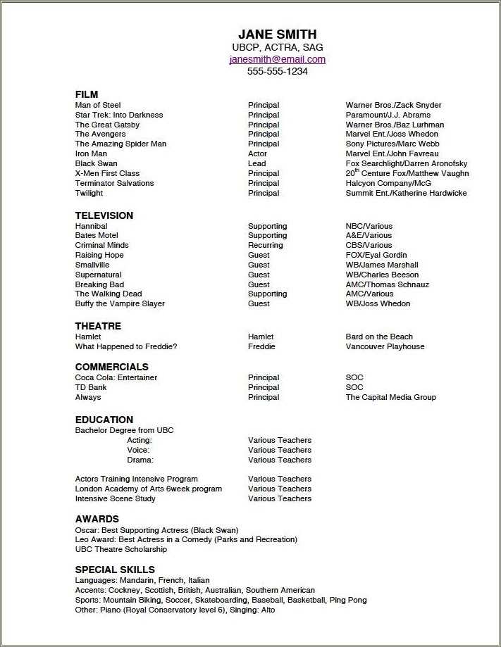 theatre-resume-special-skills-examples-resume-example-gallery