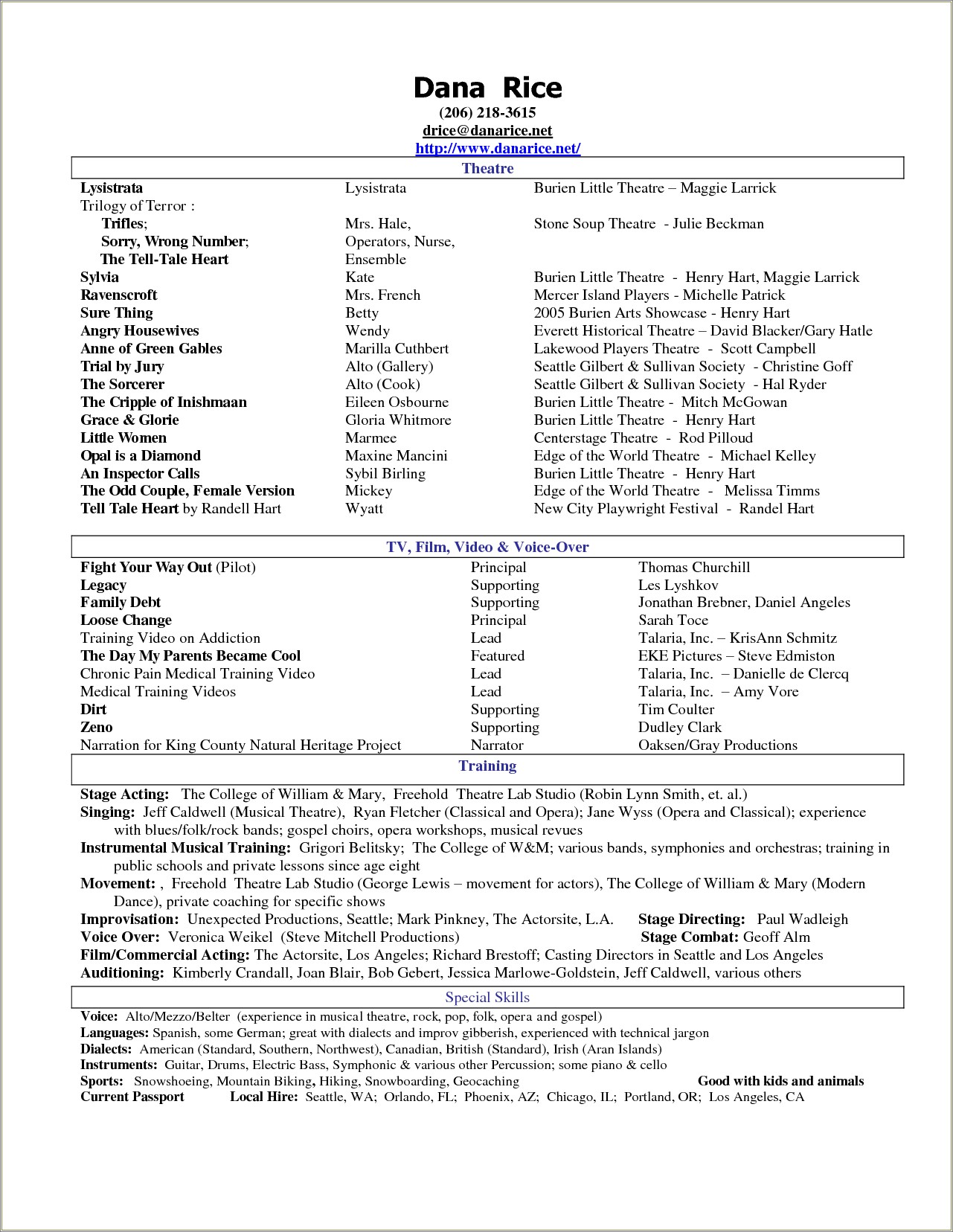 theatre-resume-special-skills-examples-resume-example-gallery