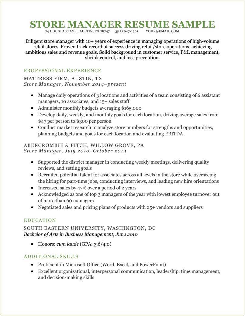 Time Management Skills Resume Sample Resume Example Gallery