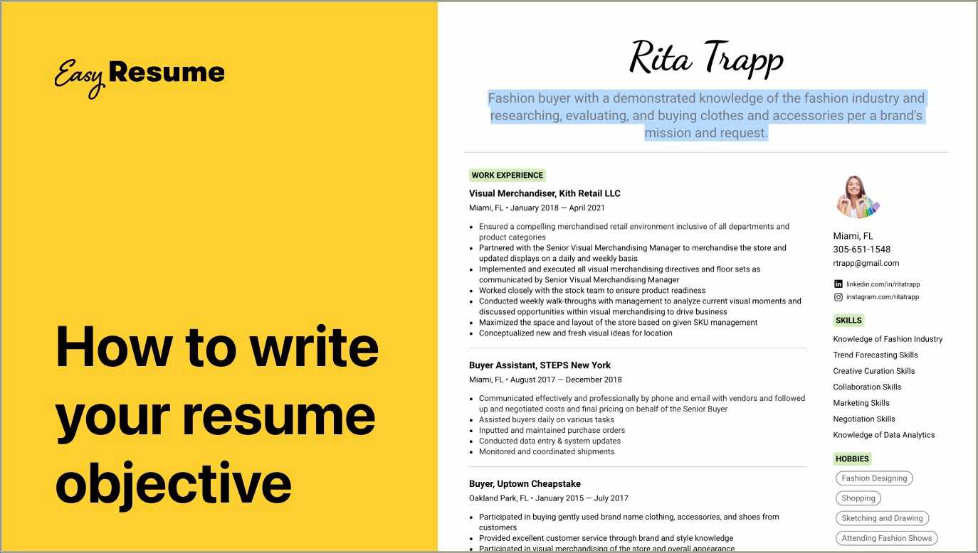 Top Best Objective For Resume
