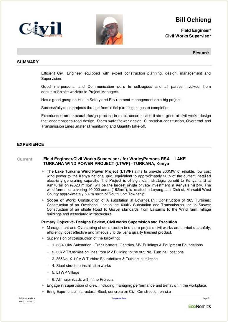 Transmission Planning Engineer Sample Resume Resume Example Gallery