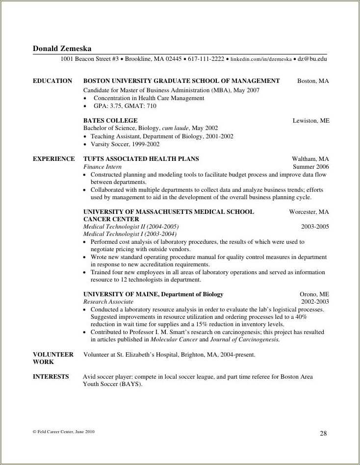 Ncsu Career Center Resume Examples Resume Example Gallery