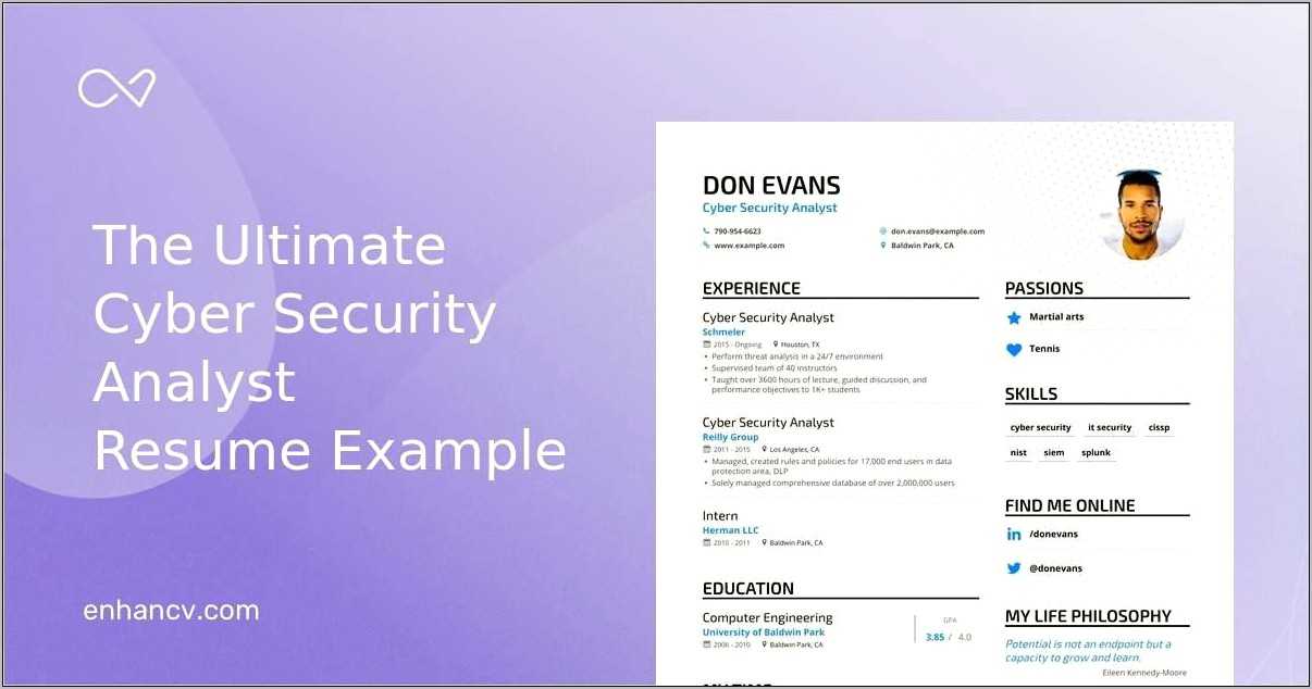 Resume Objective Example For Cyber Security Resume Example Gallery