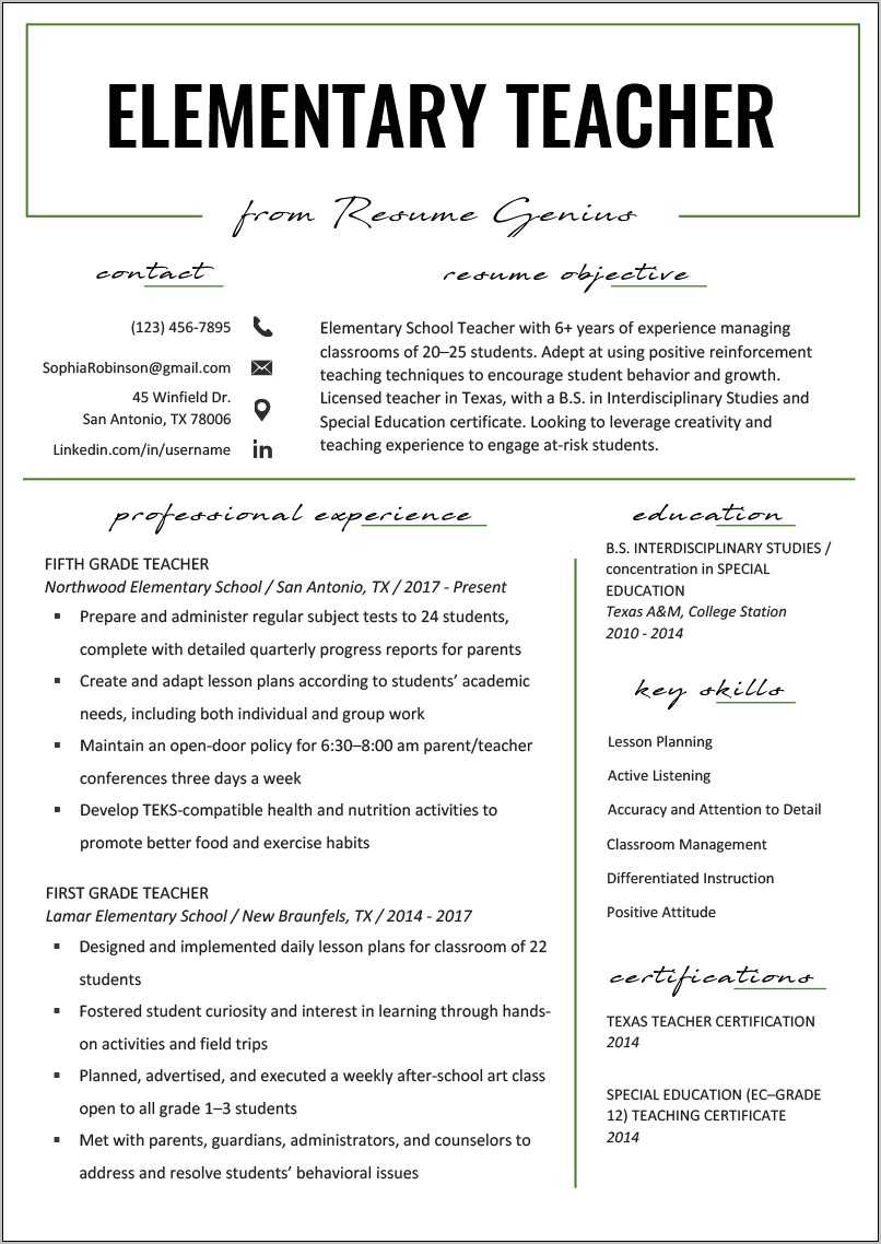 Resume Objective Looking For An Adjunct Professor