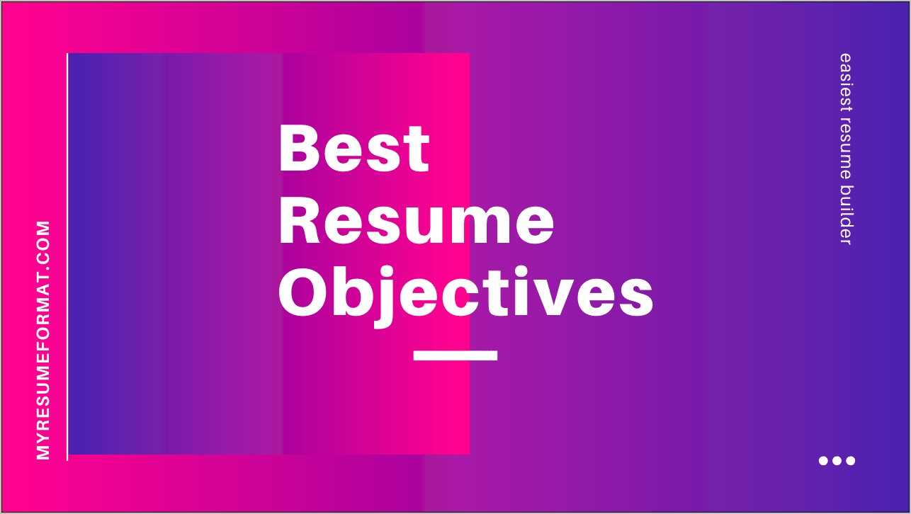 Resume Objective Statement Examples For Freshers Resume Example Gallery