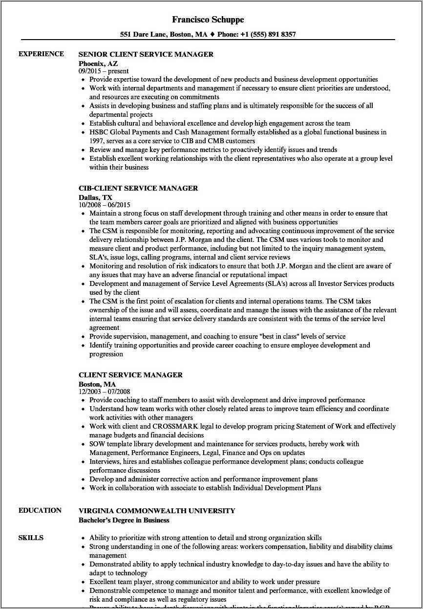 Resume Profile Examples Customer Service Manager Resume Example Gallery resume-profile-examples-customer-service-manager-resume-example-gallery