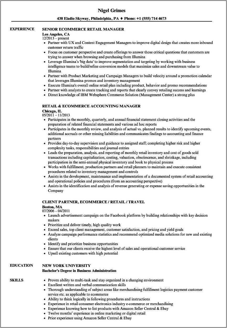 Resume Sample For E Commerce Business Owner Resume Example Gallery resume-sample-for-e-commerce-business-owner-resume-example-gallery