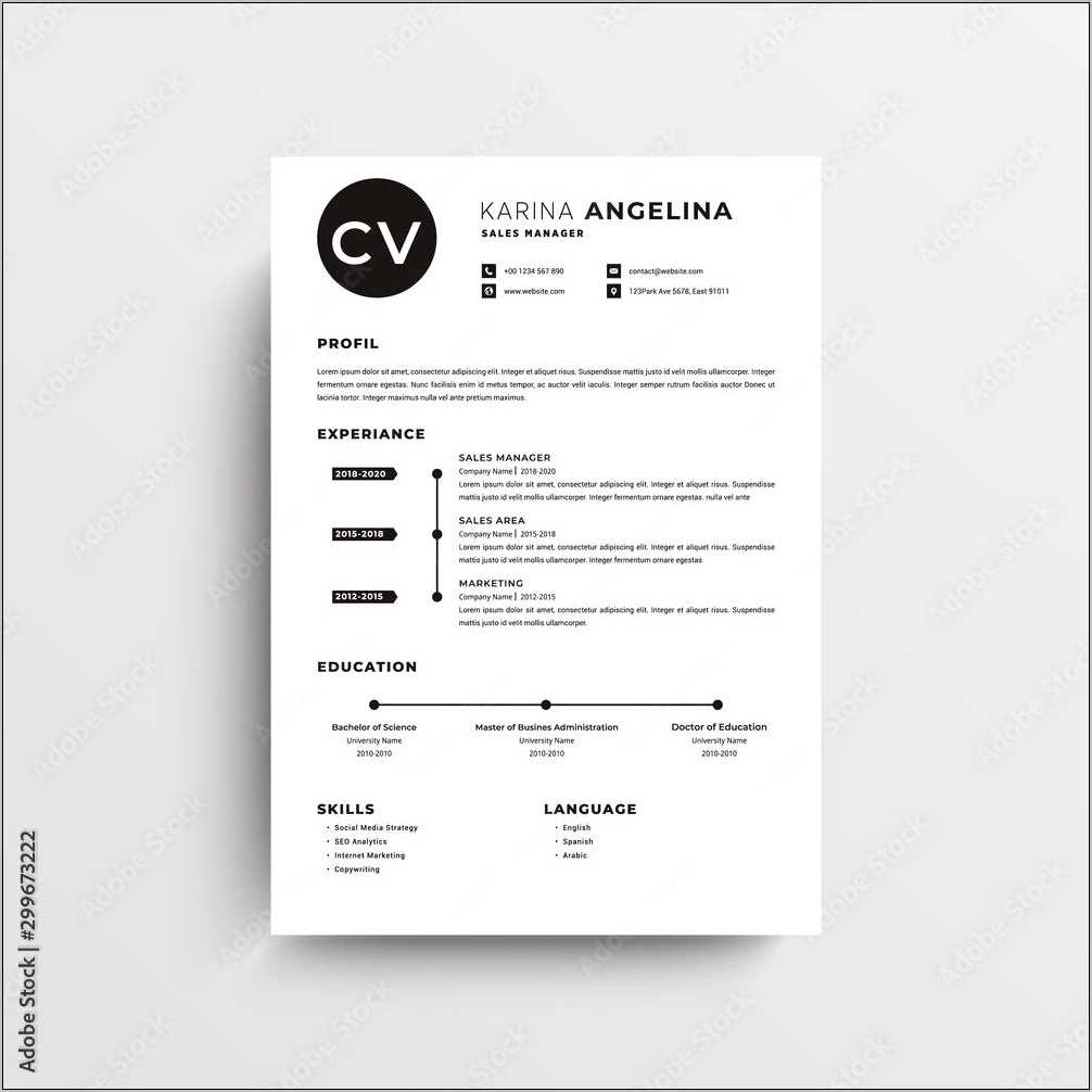 Resume Template 2018 With Cover Letter