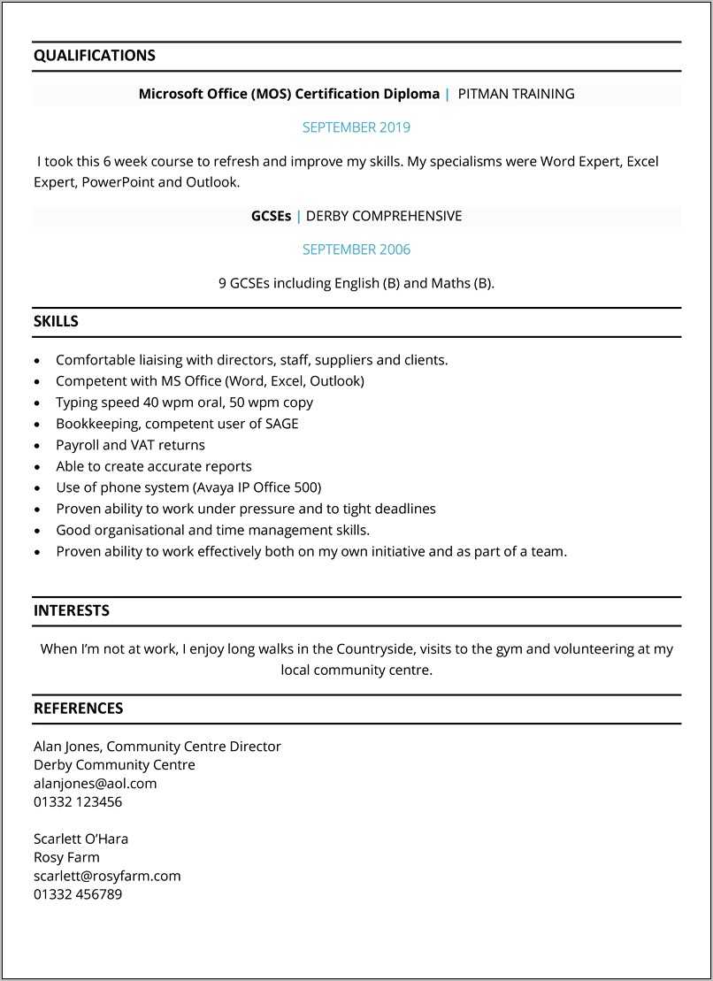 Resumes For Older Women Returning To Work - Resume Example Gallery