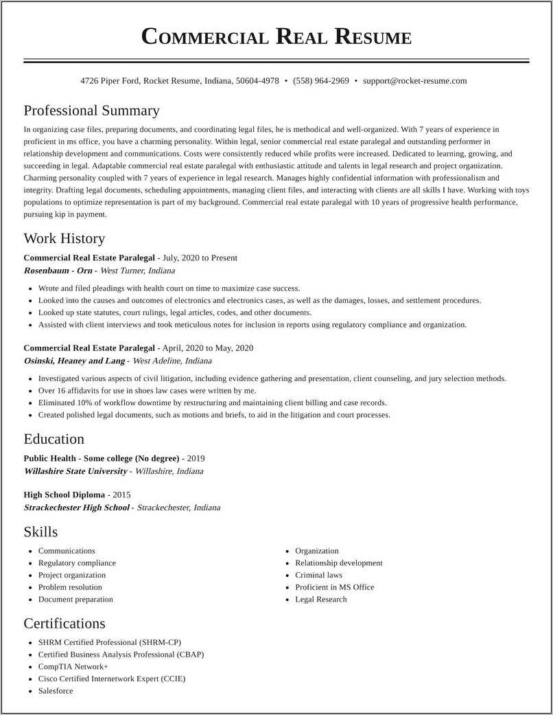 Sample Trust And Estate Paralegal Resume Resume Example Gallery