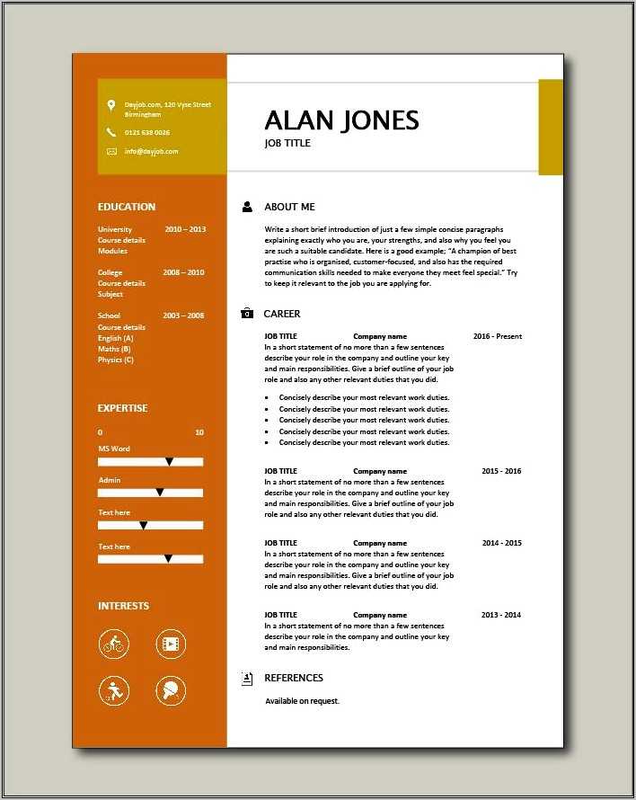Sample Resume For 60 Year Old