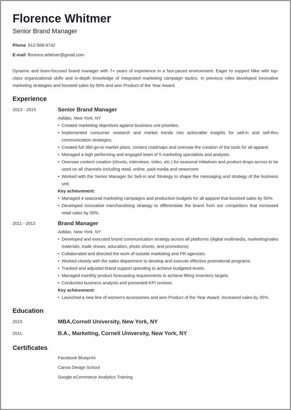 Sample Resume For Sports Management - Sample Resume For Sports Management Objective 