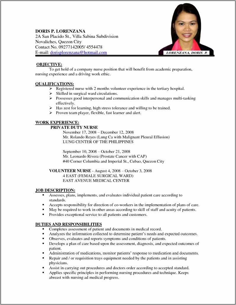 sample resume for teachers with experience philippines