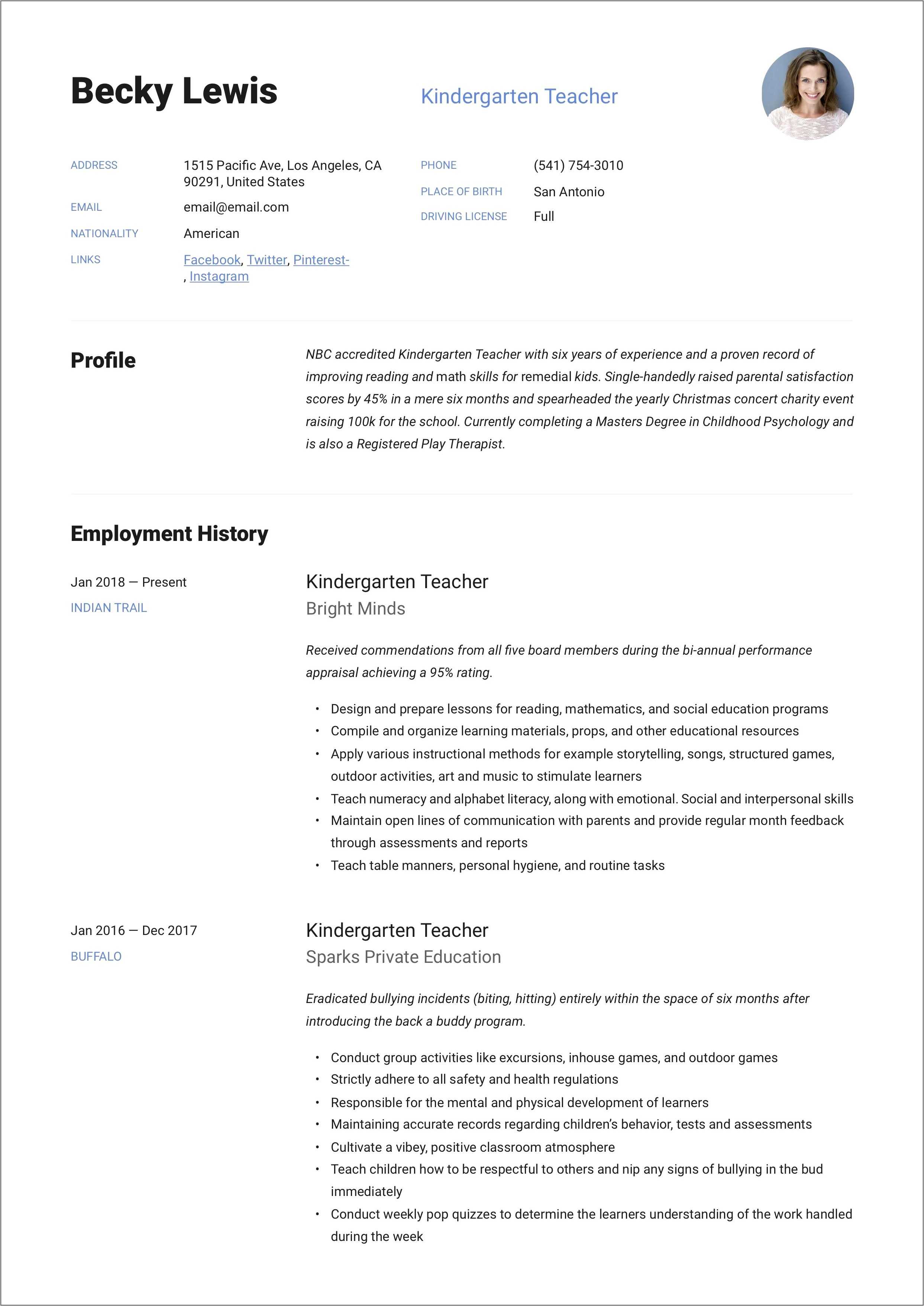sample-resume-for-work-in-kindergarten-teacher-resume-example-gallery