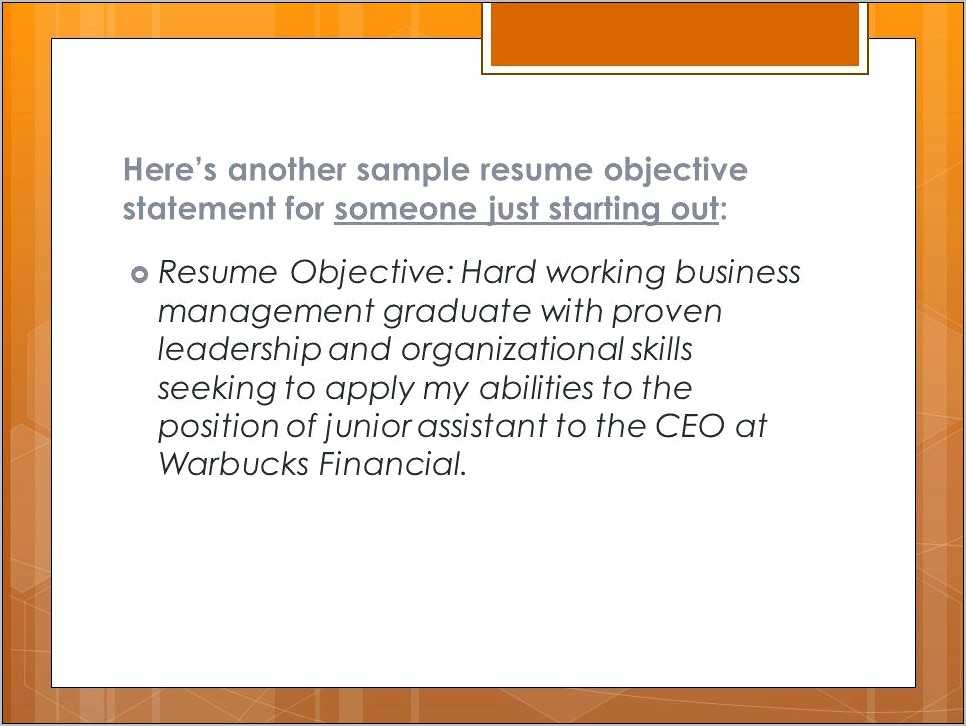 excellent-resume-objective-statements