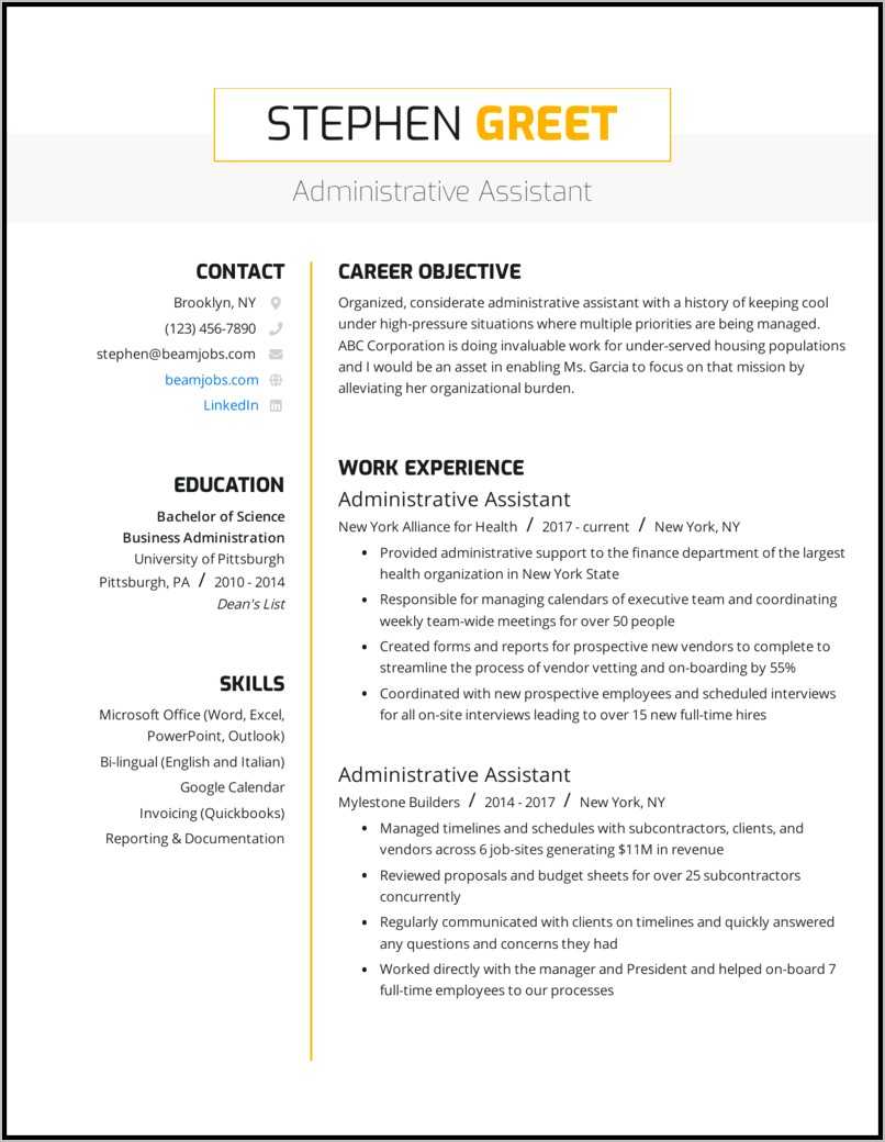 Skills Of A Office Assistant For Resume